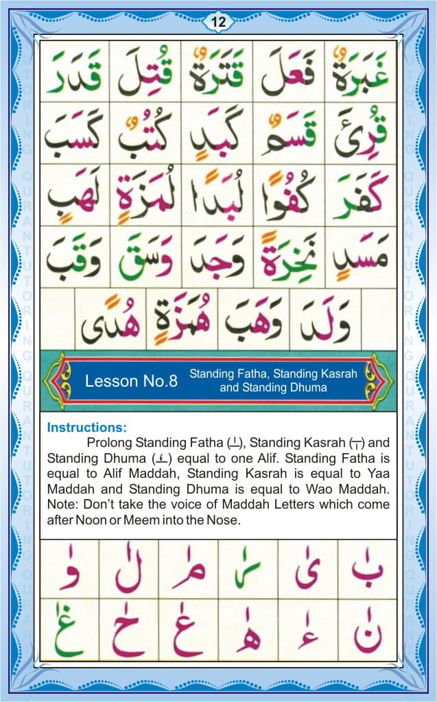Noorani Qaidah In English Page Number 12, 