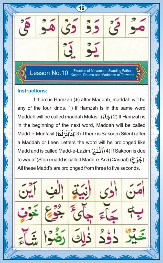 Noorani Qaidah In English Page Number 16, 