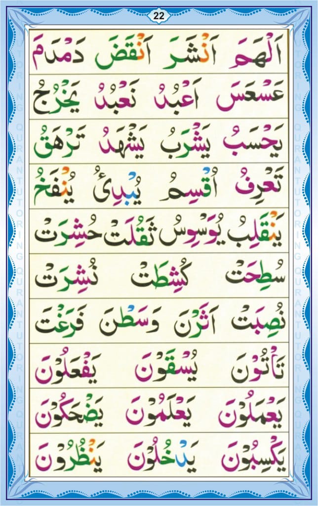 Noorani Qaidah In English Page Number 22, 