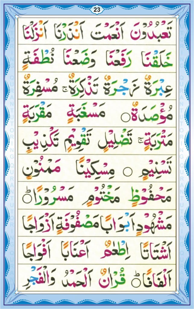 Noorani Qaidah In English Page Number 23, 