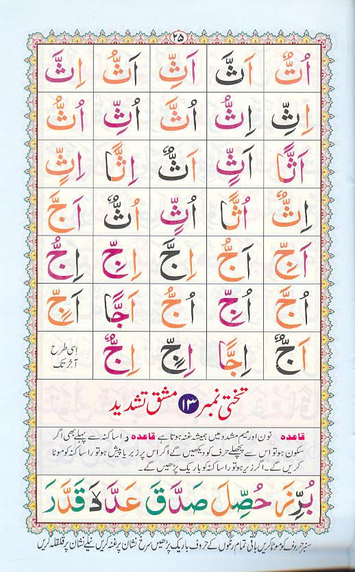 Noorani Qaidah Page Number 25, 